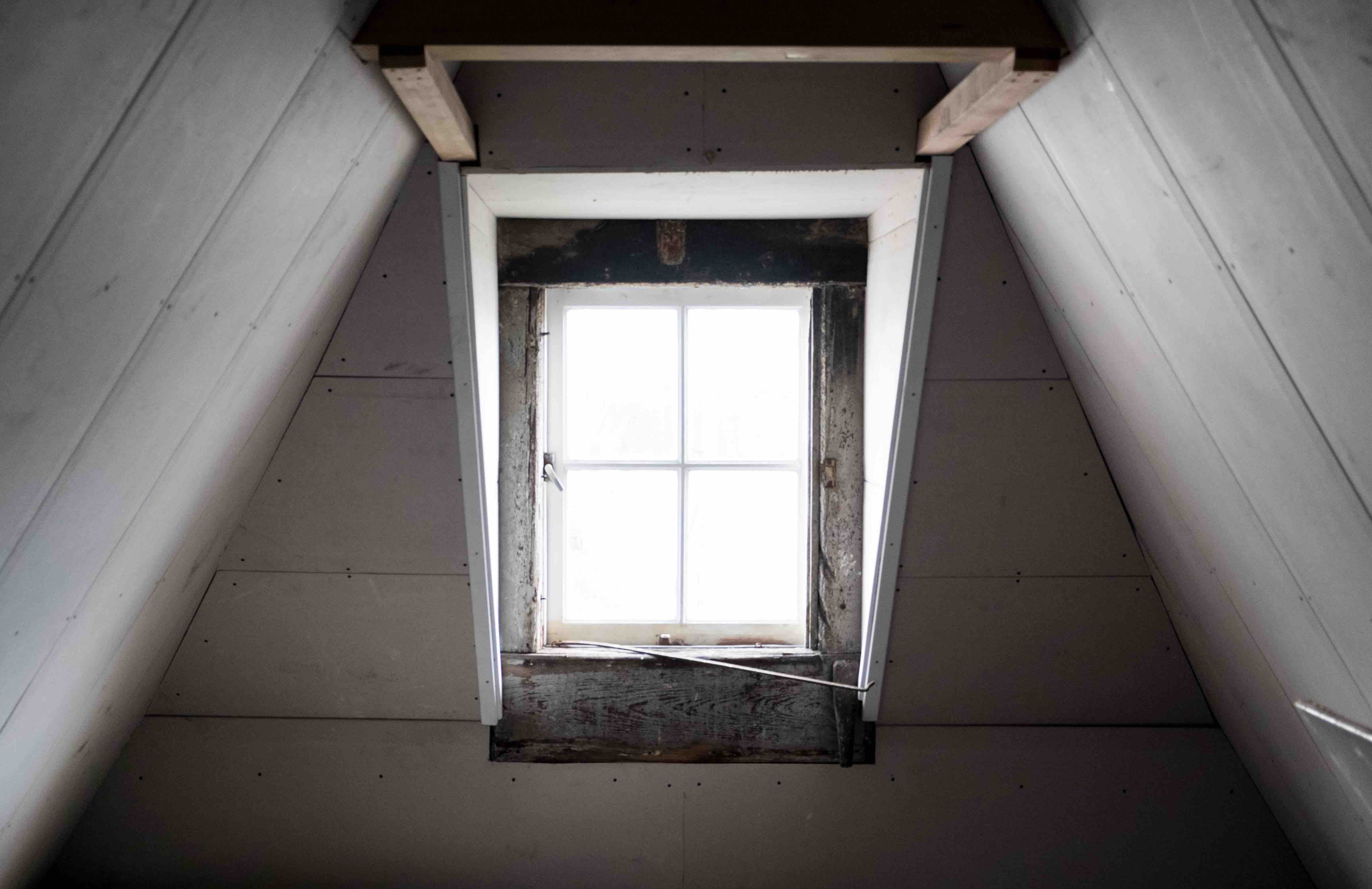 air leaks around attic window