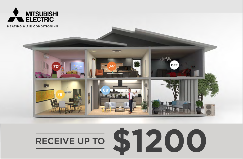 Mitsubishi Residential HVAC REBATE SPRING 2022 Nashville TN